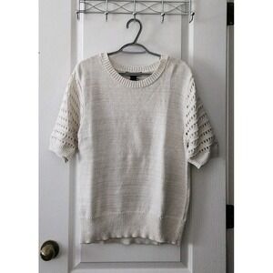 Sanctuary Anthropologie Women's Knit Sweater Pullover Round Neck Short Sleeve XL